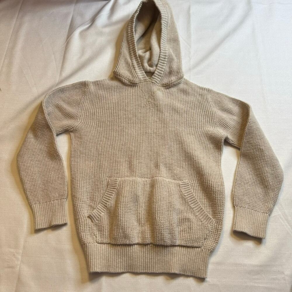 Hope & Henry Organic Cotton Hoodie Thermal Long Sleeve Shirt Girls Sz Small